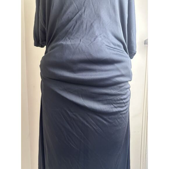 NWT PORTS 1961 Black Split Sleeve Silk Lined Ruched Waist Dress Sz XL $495 - Picture 4 of 15